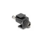 Delock Keystone Modul DC 5.5 x 2.5 mm Buchse zu DC 5.5 x 2.5 mm Stecker schwarz