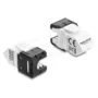 Delock Keystone Modul RJ45 Buchse zu LSA Cat.6A 45° gewinkelte Buchse ungeschirmt 180° Kabelführung werkzeugfrei schw...