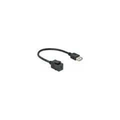 Delock Keystone Modul USB 2.0 C Buchse to USB 2.0 A Buchse mit Kabel