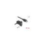 Delock Keystone Modul USB 2.0 Typ-A Einbaubuchse 45° gewinkelt zu Typ-A Buchse mit 30 cm Kabel schwarz