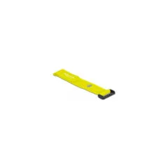 Delock Klett-Kabelbinder mit Schlaufe und Befestigungsöse L 190 x B 25 mm gelb 5 Stück