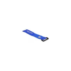 Delock Klett-Kabelbinder mit Schlaufe und Befestigungsöse L 280 x B 38 mm blau 3 Stück
