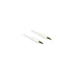 Delock Klinkenkabel 3.5 mm 3 Pin Stecker to Stecker 0.5 m weiß