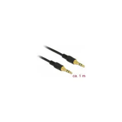 Delock Klinkenkabel 3.5 mm 3 Pin Stecker to Stecker 1 m schwarz