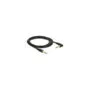 Delock Klinkenkabel 3.5 mm 3 Pin Stecker to Stecker gewinkelt 2 m schwarz