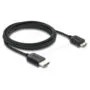 Delock Koaxiales High Speed HDMI Kabel HDMI Stecker zu Mini HDMI Stecker 8K 60 Hz mit Geflechtmantel 2 m