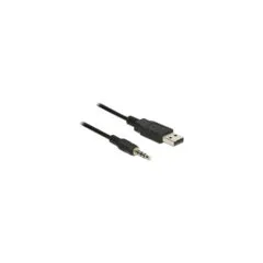 Delock Konverter USB 2.0 Typ-A Stecker zu Seriell TTL 3.5 mm 4 Pin Klinke 1.8 m