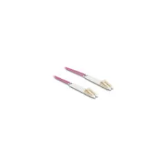 Delock LWL Kabel LC Duplex zu LC Duplex Multimode OM4 winkelbar 2 m