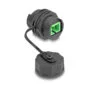 Delock LWL Kabelverbinder SC Simplex Buchse zu SC Simplex Buchse mit Verschlusskappe wasserfest