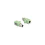 Delock M12 Adapter X-kodiert 8 Pin Buchse zu RJ45 Buchse Cat.5e mit Befestigungsloch gerade grün