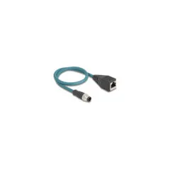 Delock M12 Adapterkabel A-kodiert 8 Pin Stecker zu RJ45 Buchse 50 cm