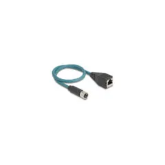 Delock M12 Adapterkabel X-kodiert 8 Pin Buchse zu RJ45 Buchse 50 cm