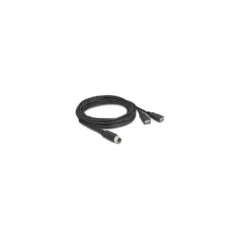 Delock M12 Kabel A-kodiert 8 Pin Buchse zu 2 x USB 2.0 Typ-A Buchse 3 m schwarz
