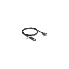 Delock M12 Kabel A-kodiert 8 Pin Buchse zu RJ45 Stecker mit Schrauben Cat.5e FTP 1 m schwarz