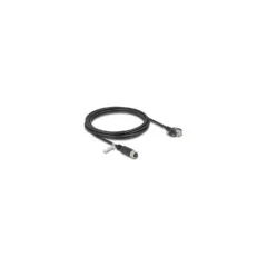 Delock M12 Kabel A-kodiert 8 Pin Buchse zu RJ45 Stecker mit Schrauben Cat.5e FTP 3 m schwarz