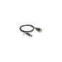 Delock M12 Kabel D-kodiert 4 Pin Buchse zu RJ45 Buchse zum Einbau Cat.5e FTP 1 m schwarz