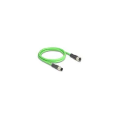 Delock M12 Kabel D-kodiert 4 Pin Stecker zu Buchse PUR (TPU) 2 m