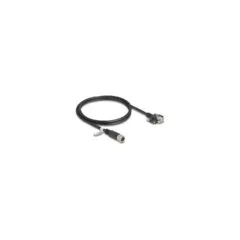 Delock M12 Kabel X-kodiert 8 Pin Buchse zu RJ45 Stecker mit Schrauben Cat.6A S FTP 1 m schwarz