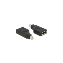 DELOCK Mini DisplayPort 1.2 to DisplayPort Adapter - 90-degree Rotated - Black