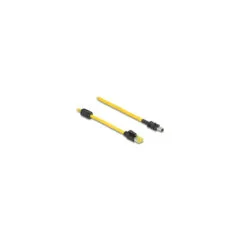 Delock Mini I O 8 Pin D-Form Typ 2 Stecker zu RJ45 Stecker Cat.6 Kabel 1 m gelb