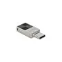 DELOCK Mini USB-C Flash Drive - 128GB - USB 3.2 Gen1 (5Gbps), Metal Housing, Silver, Capless, Keyring