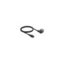 Delock Netzkabel PC Schutzkontaktstecker CEE 7 7 90° gewinkelt auf C13 Buchse. 1 m. 3 x 0.75 mm2 schwarz