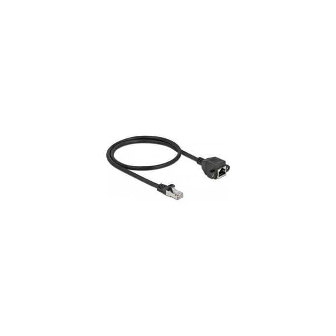 Delock Netzwerk Verlängerungskabel S FTP RJ45 Stecker zu RJ45 Buchse Cat.6A 50 cm schwarz — image 2