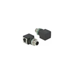 Delock Netzwerkadapter M12 D-kodiert 4 Pin Stecker zu RJ45 Buchse
