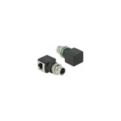Delock Netzwerkadapter M12 X-kodiert 8 Pin Buchse zu RJ45 Buchse