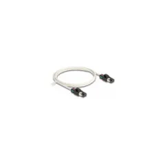 Delock Netzwerkkabel RJ45 Stecker zu Stecker Cat.6A S FTP mit drehbarer Farbmarkierung 1 m weiß