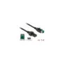 Delock PoweredUSB Kabel Stecker 12 V to 2 x 4 Pin Stecker 3 m für POS Drucker und Terminals