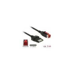 Delock PoweredUSB Kabel Stecker 24 V to 8 Pin Stecker 3 m für POS Drucker und Terminals