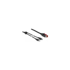 Delock PoweredUSB Kabel Stecker 24 V zu USB Typ-A Stecker + Mini-DIN 3 Pin Stecker 2 m für POS Drucker und Terminals