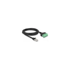 Delock RJ45 Kabel Cat.6 Stecker zu Terminalblock Adapter 2 m 2-teilig