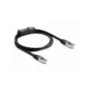 Delock RJ45 Kabel Stecker zu Stecker mit Schalter Cat.6 F UTP 0.3 m - Netzwerkschaltung schwarz