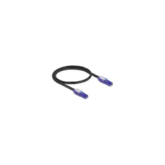 Delock RJ45 Netzwerkkabel Cat.6 UTP mit 180° winkelbaren Steckern schwarz 0.5 m