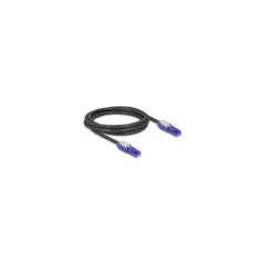 Delock RJ45 Netzwerkkabel Cat.6 UTP mit 180° winkelbaren Steckern schwarz 2 m