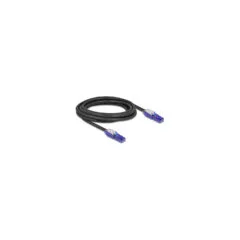 Delock RJ45 Netzwerkkabel Cat.6 UTP mit 180° winkelbaren Steckern schwarz 3 m
