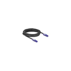 Delock RJ45 Netzwerkkabel Cat.6 UTP mit 180° winkelbaren Steckern schwarz 5 m