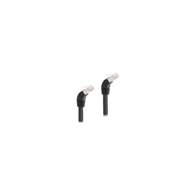 Delock RJ45 Netzwerkkabel Cat.6A S FTP 45° nach unten gewinkelt 1 m schwarz — image 2
