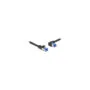 Delock RJ45 Netzwerkkabel Cat.6A S FTP gerade links gewinkelt 1 m schwarz