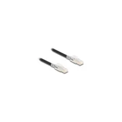Delock RJ45 Netzwerkkabel Cat.6A S FTP mit Secure Clips Set 1 m schwarz