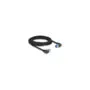 Delock RJ45 Netzwerkkabel Cat.6A S FTP rechts links gewinkelt 3 m schwarz