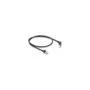 Delock RJ45 Netzwerkkabel Cat.6A S FTP Slim 90° oben gewinkelt gerade 0.5 m schwarz