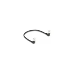 Delock RJ45 Netzwerkkabel Cat.6A S FTP Slim 90° unten unten gewinkelt 0.25 m schwarz