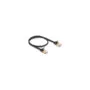 Delock RJ45 Netzwerkkabel Cat.6A Stecker zu Stecker mit robuster Rastnase und Cat.7 Rohflachbandkabel U FTP 0.5 m sch...