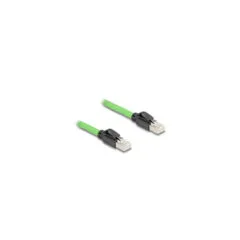 Delock RJ45 Netzwerkkabel Cat.6A Stecker zu Stecker SF UTP schleppkettentauglich PUR (TPU) 5 m grün