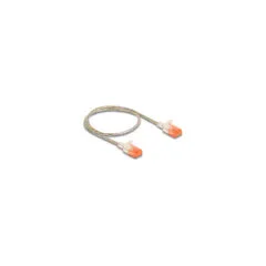 Delock RJ45 Netzwerkkabel Cat.6A U UTP Slim 0.5 m transparent