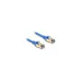 Delock RJ45 Netzwerkkabel Cat.8.1 F FTP Slim 0.3 m blau