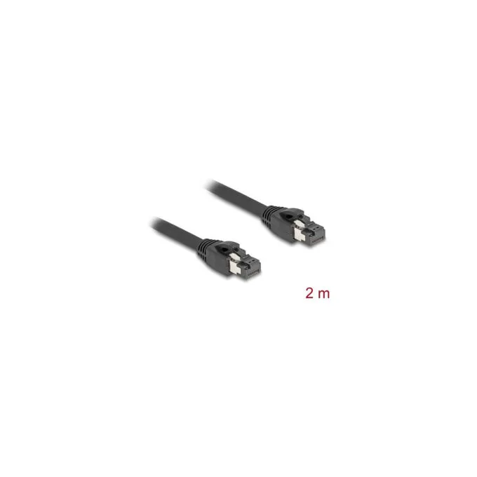Delock RJ45 Netzwerkkabel Cat.8.1 S FTP 2 m bis 40 Gbps schwarz — image 2